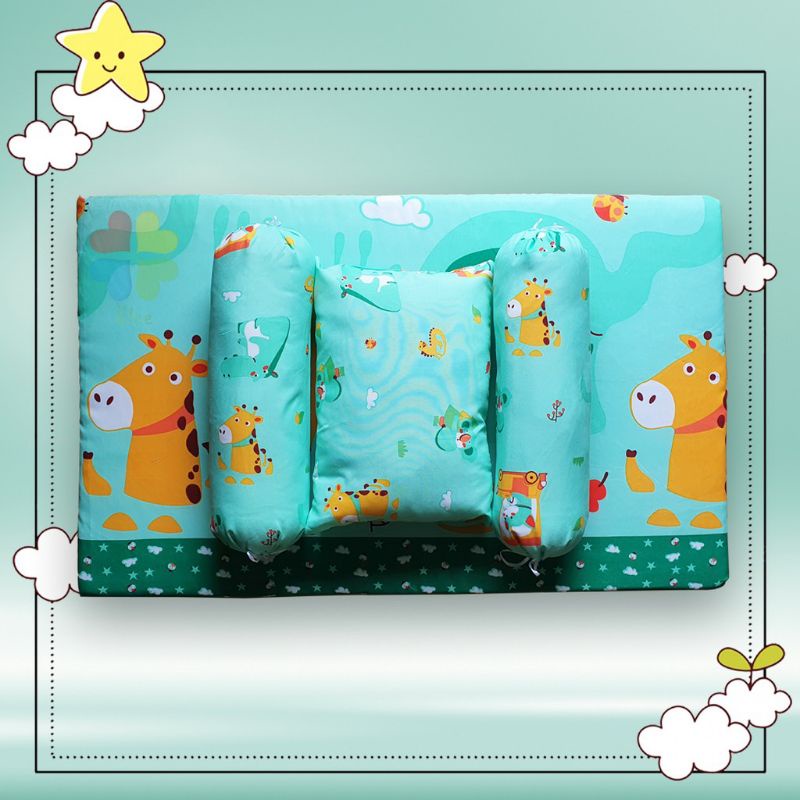 KASUR BAYI KARAKTER 1 SET DENGAN BANTAL DAN GULING SIZE 75x45cm