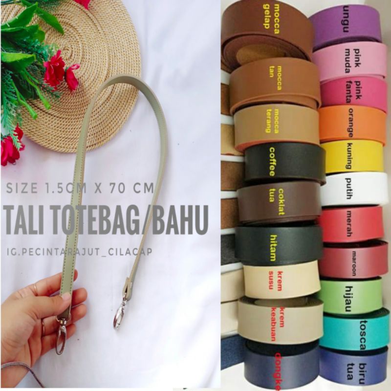 TALI TOTEBAG KULIT SINTETIS TALI TAS BAHU