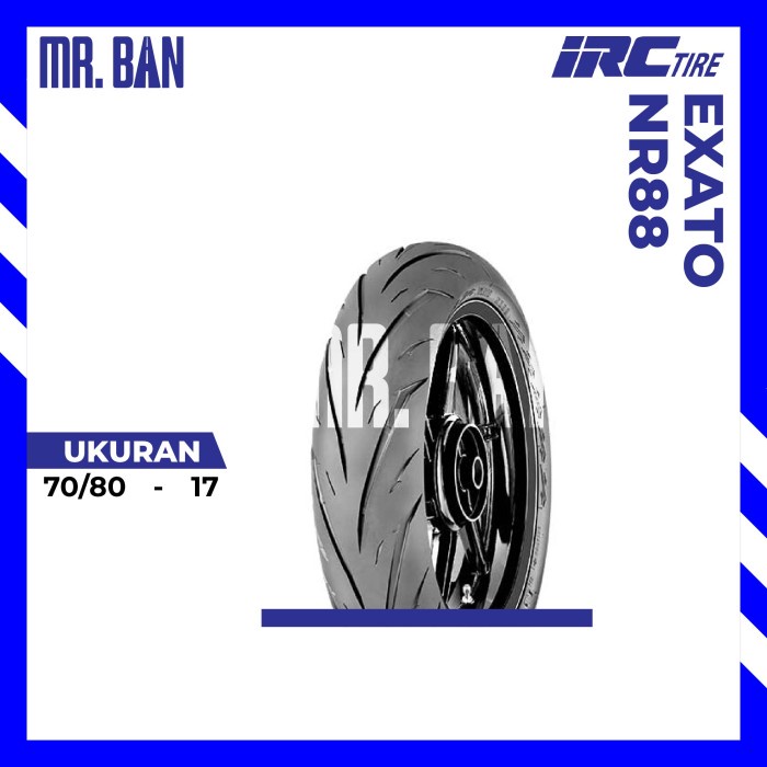 Ban Motor bebek IRC EXATO Tubeless Ring 17 Uk. 70/80-17 NR88 TL