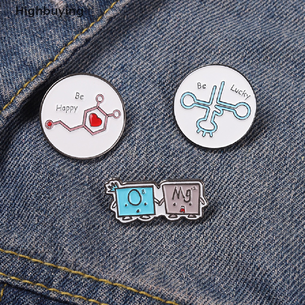 Hbid Bros Pin Enamel Desain Molekul Kimia Keberuntungan OMG Element