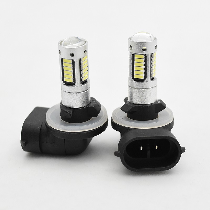 2Pcs Lampu LED H27 H27 881 / 2 h27w2 untuk DRL / Fog Lamp Mobil