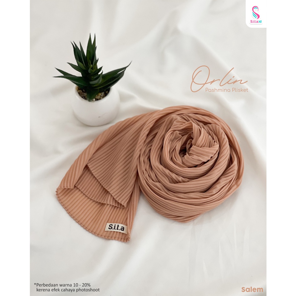 Pasmina - Pasmina Orlin - hijab plisket pashmina - hijab plisket pashmina premium