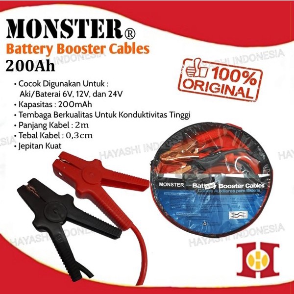 Kabel Jumper Aki Booster Cable Accu Jumper Starter Mobil Truk Tembaga