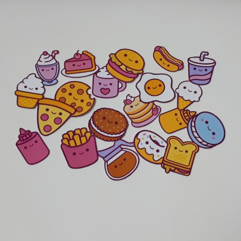 

Sticker makanan lucu|Stiker cute|Sticker deco bujo jurnal|Stiker murah