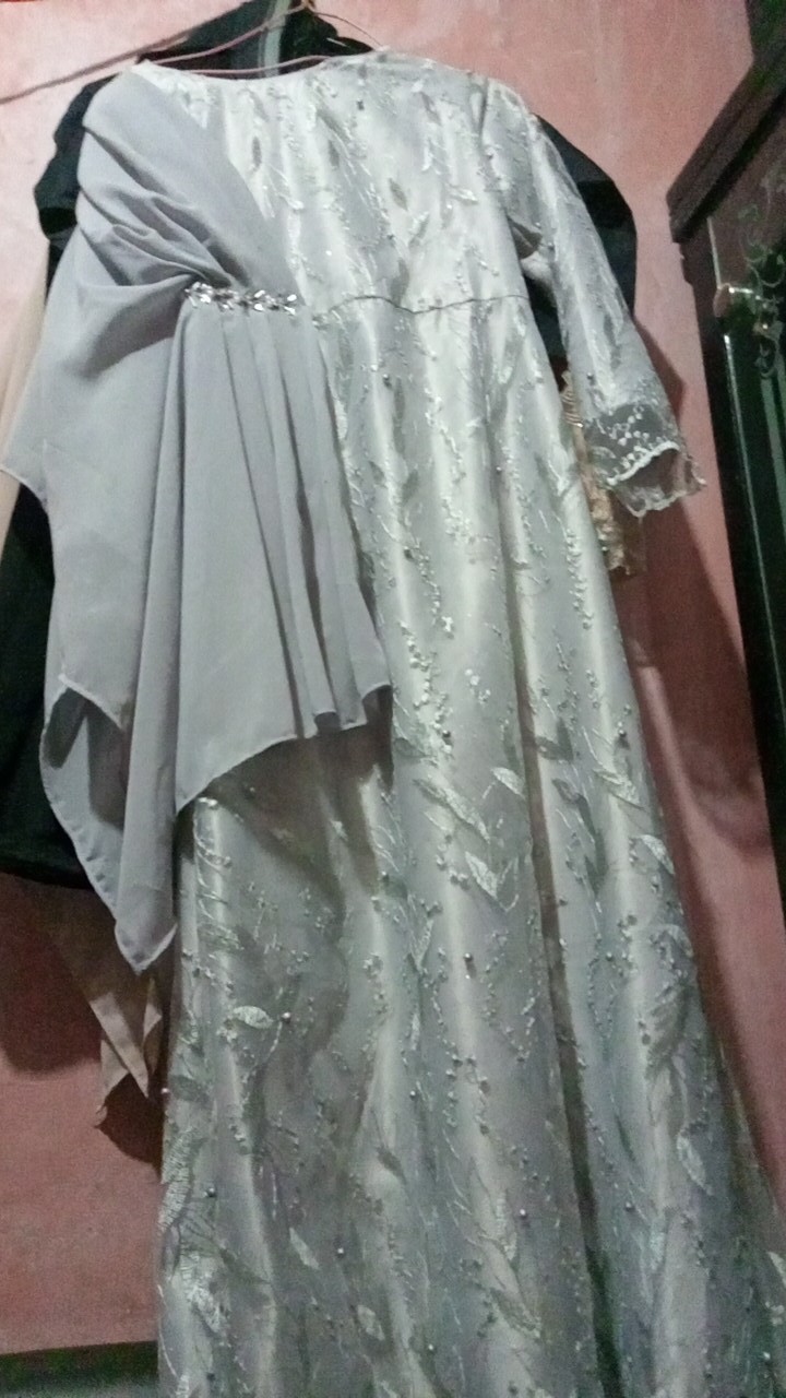 [real Pic] Gamis Brokat Tille Mutiara Dress Brokat Terbaru Gamis Brokat Lebaran Gamis Syari Farah
