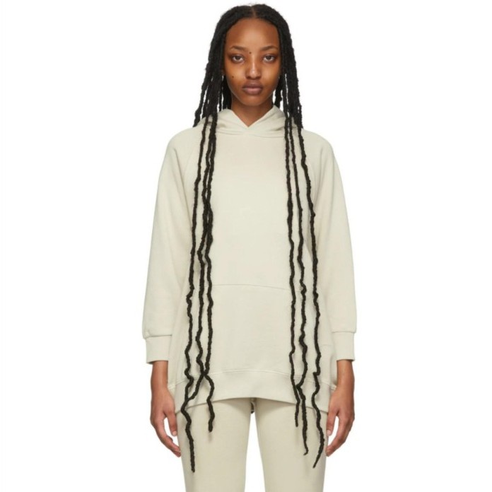 Fear Of God Essentials Beige 3/4 Sleeve 1977 Hoodie Wheat 100% Original