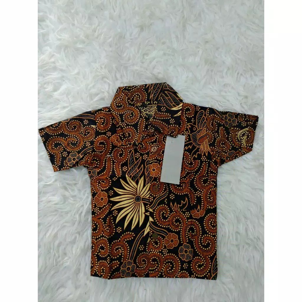 Kemeja hem batik anak size M (4th - 5th)