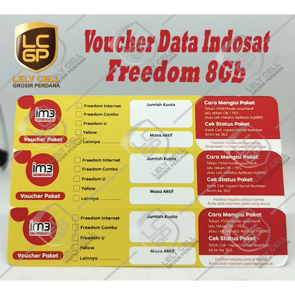 Voucher Indosat Freedom combo 10GB