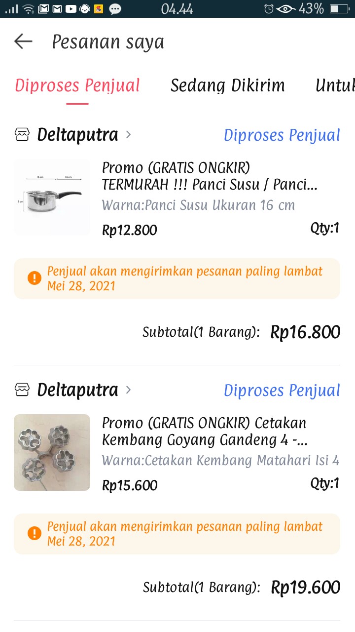 16x24 Standing Pouch Single Seal / Seal Biasa