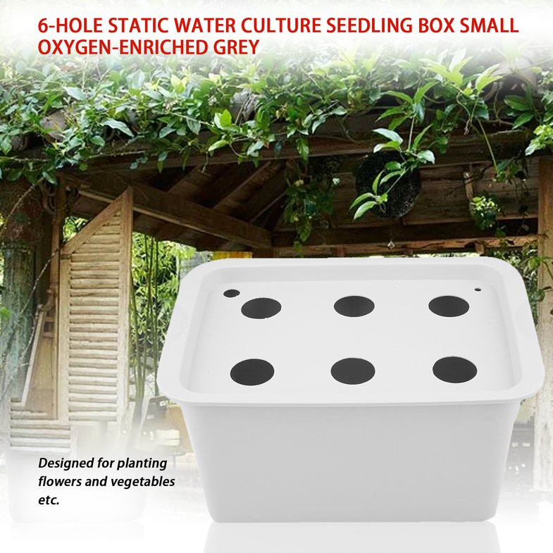 824us 110v 6 Holes Plant Site Hydroponic Grow Kit Bubble Indoor Garden Box Shopee Indonesia