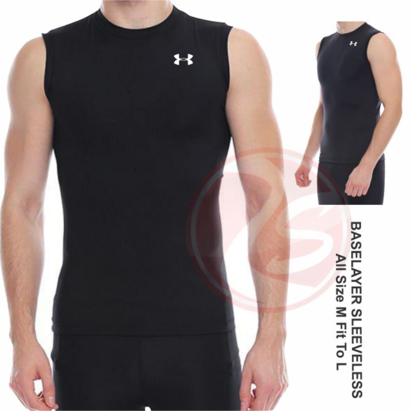 Atasan olahraga pria singlet hitam murah kaos olahraga tanpa lengan putih lekbong murah baselayer sleeveless black white plain kaos dalam tanpa lengan putih sleeve less black sporty logo polyflex chest left tanktop pria murah kaos kutungan putih