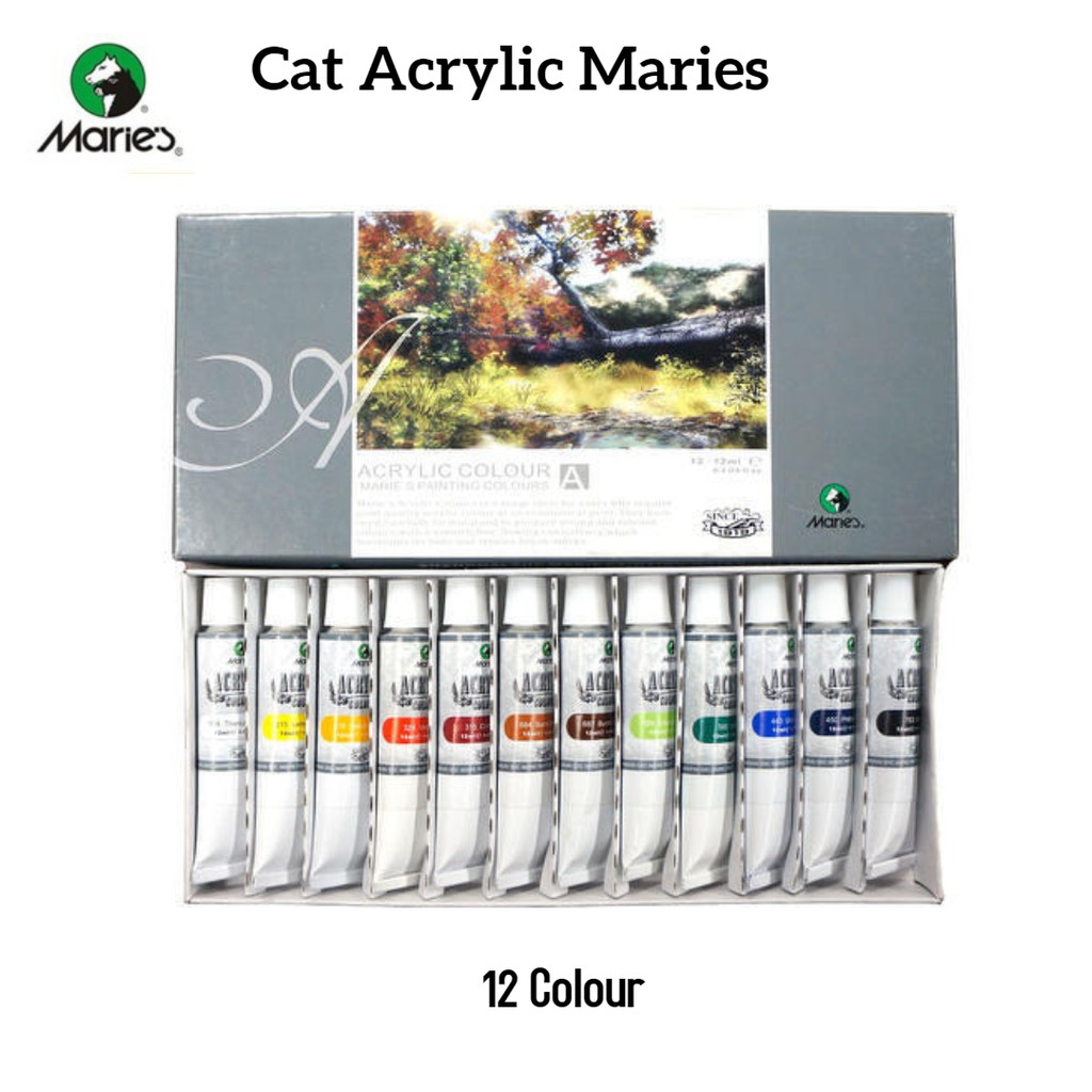 

Isi 12 Cat Acrylic MARIES Acrylic Colour