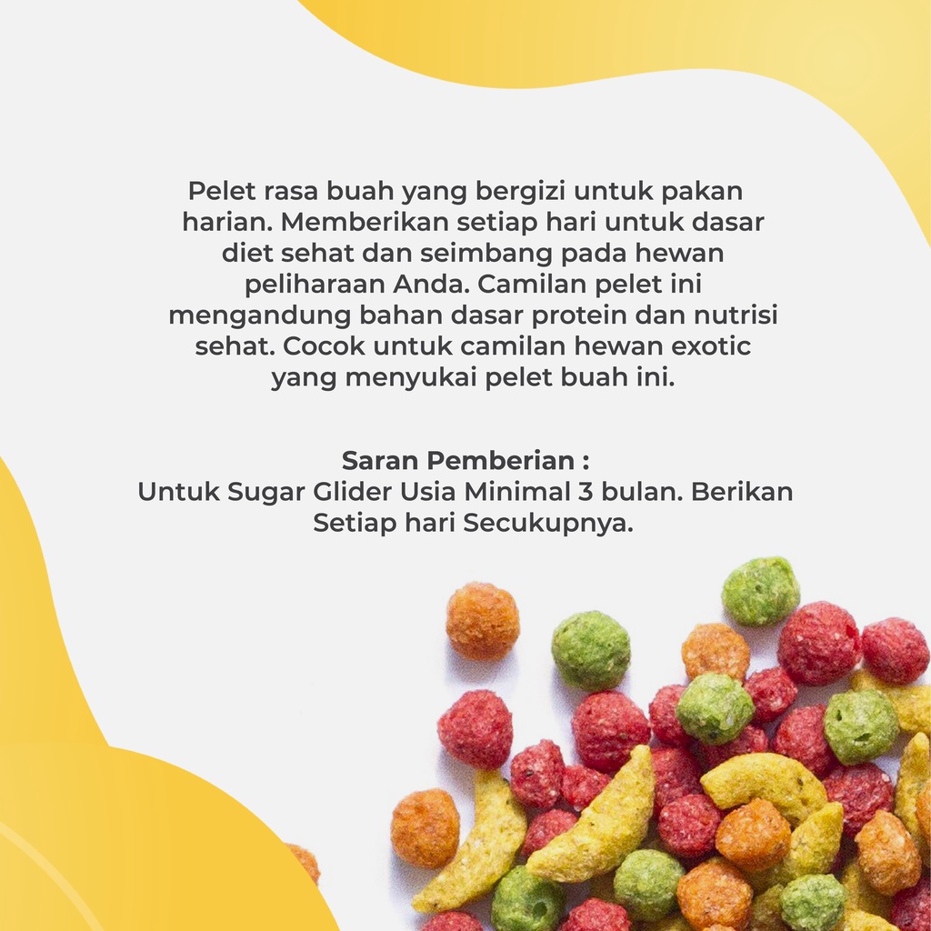 ADEWAP GLIDER Fruity Bits Pelet Buah Kering Makanan Sugar Glider