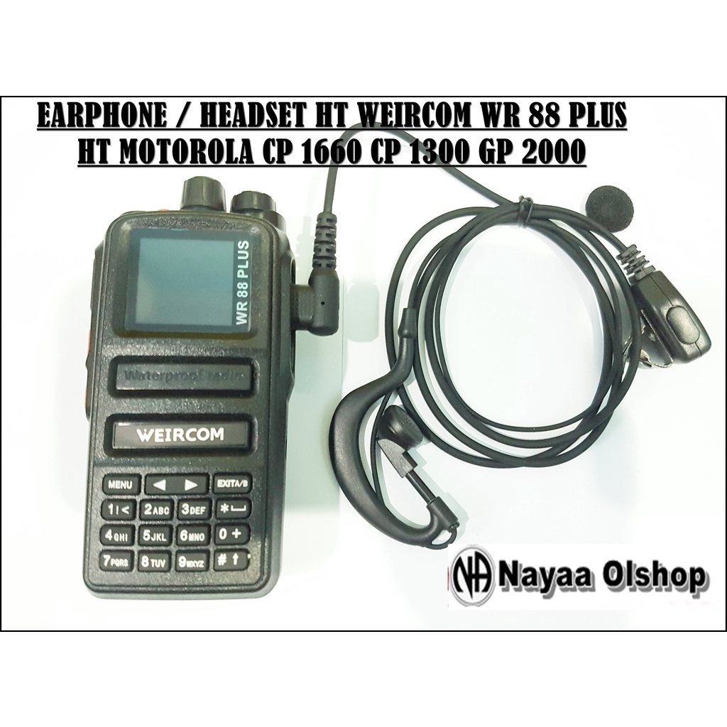 EARPHONE HEADSET HT WEIRCOM WR 88 PLUS WR 808 WR88PLUS WR808 ORIGINAL