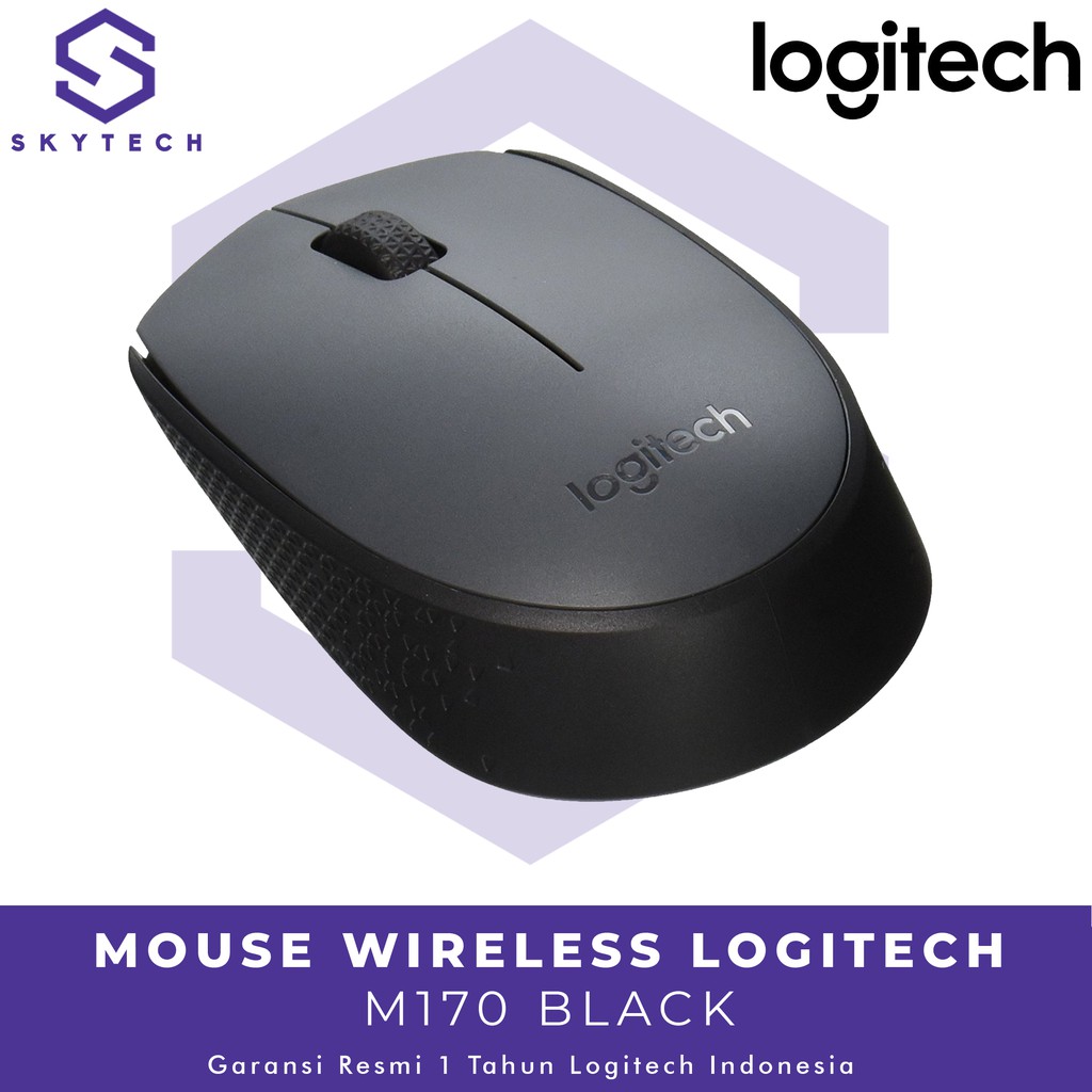 MOUSE WIRELESS LOGITECH M170 BLACK ORIGINAL GARANSI RESMI