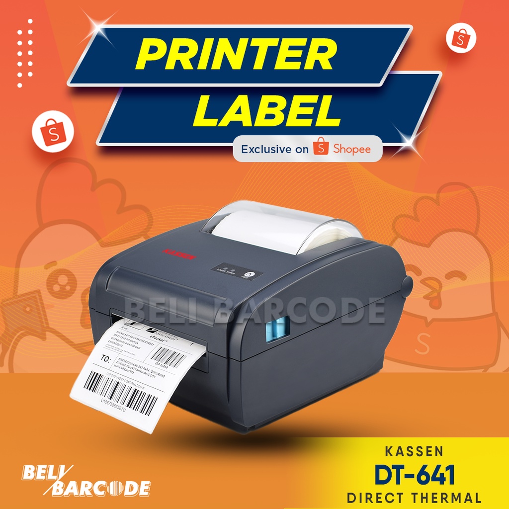 PRINTER LABEL THERMAL KASSEN DT 641 CETAK RESI ALAMAT EKSPEDISI