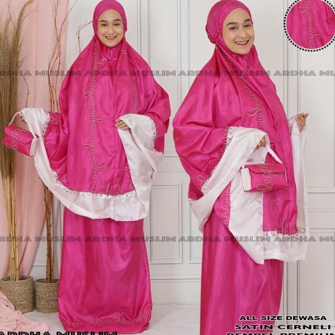 Ori&Terjamin Mukena Jumbo Mukena Traveling Mukena Abutai Satin Stik