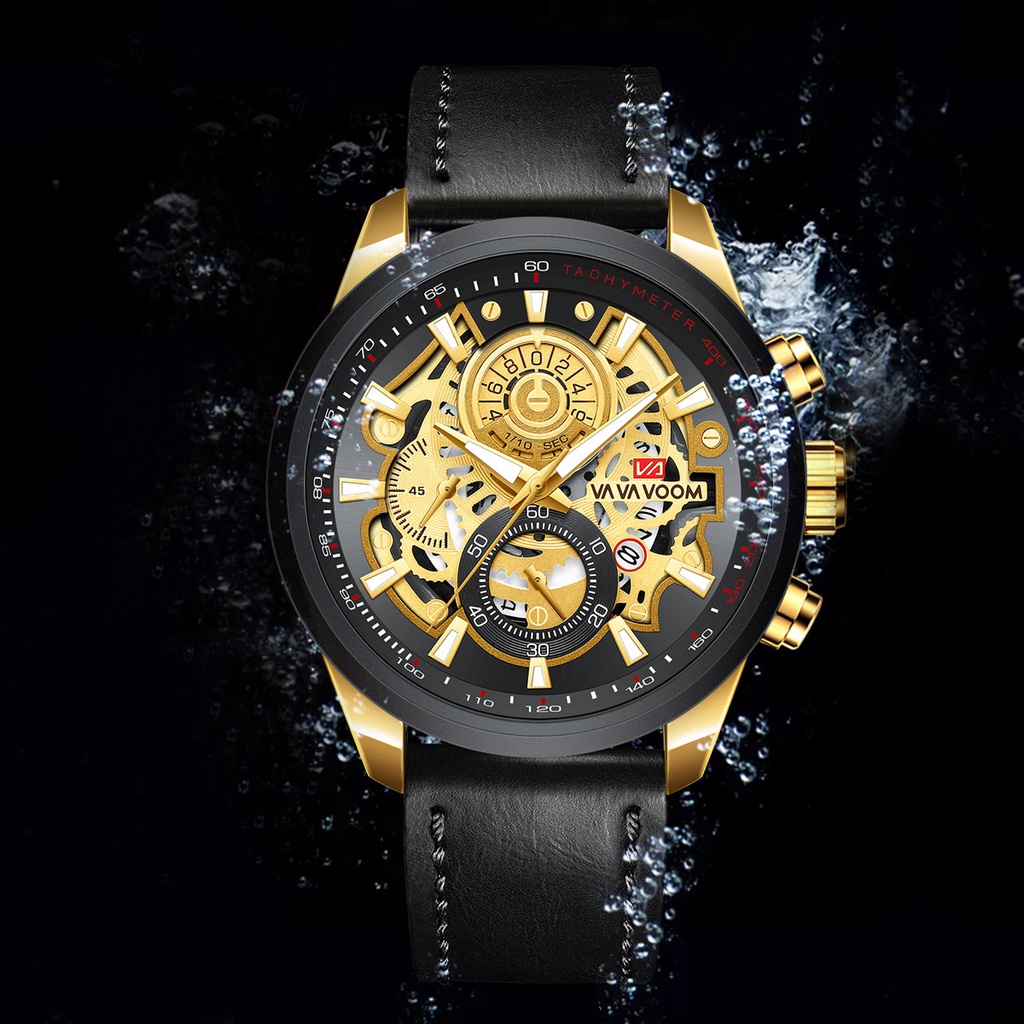 HARGA TERMURAH✅ Jam Tangan Pria Kulit Premium Asli Analog Premium Original Import New Model Terbaru Kasual Sporty Tahan Air Kalender Date Luminious Menyala Aksesoris Arloji Men's Watches Cowok Formal Kerja Keren Bergaya Trendy Anti Karat Sangcakra -JV11