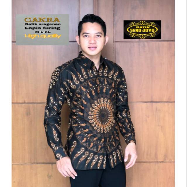 Cakra ORI SENOJOYO kemeja batik panjang pakaian pria batik modern seragam batik solo batik kerja