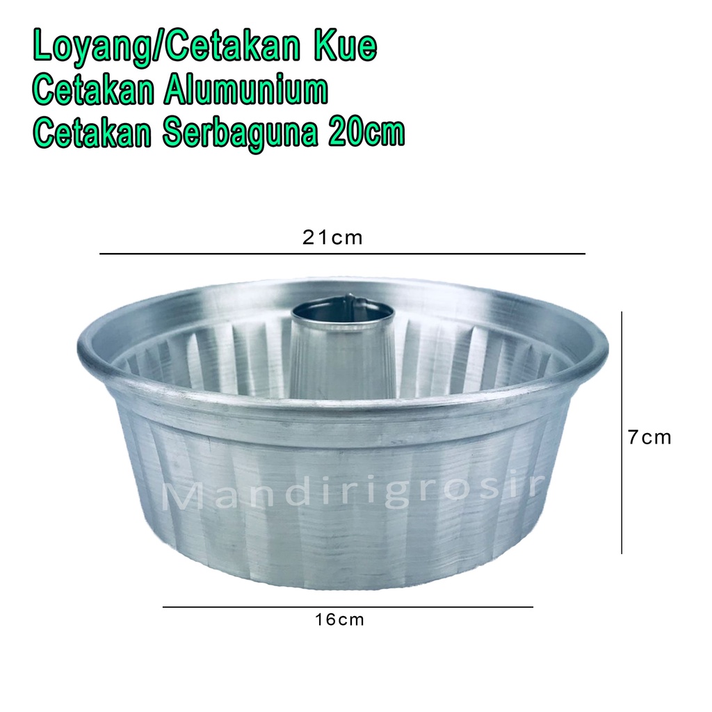 Cetakan Agar *Loyang Kue * Cetakan Serbaguna * Alumunium Uk.20cm