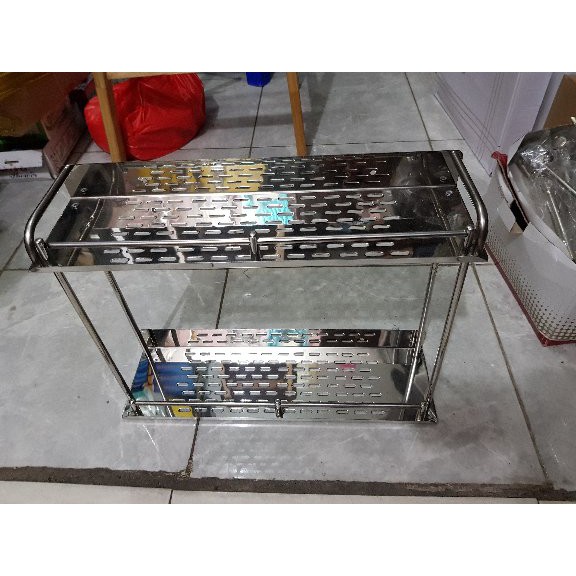 rak sabun stainless kotak 2 susun 40cm