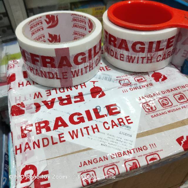 

Lakban Fragile 90 yard TEBAL Jangan Dibanting !!