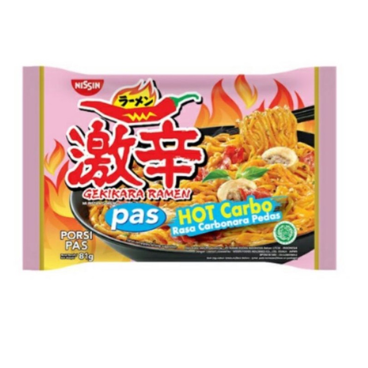 

Nissin Gekikara Hot pas Carbo Rasa Carbonara Pedas 81 gram