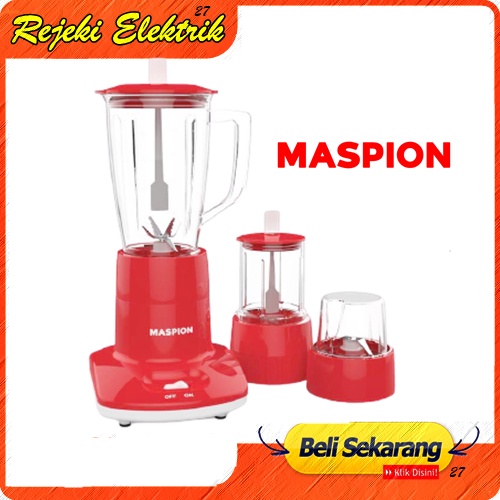 Maspion Blender MT-1263 PL 3in1 With Dry Miller &amp; Wet Miller (Penghalus Kering dan Basah)