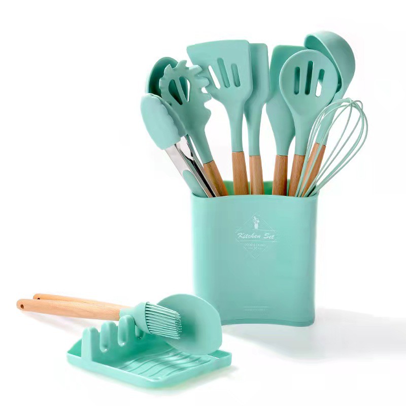 Sillicone Utensil Set 11 Pcs / Sutil Spatula Set Silikon tahan panas