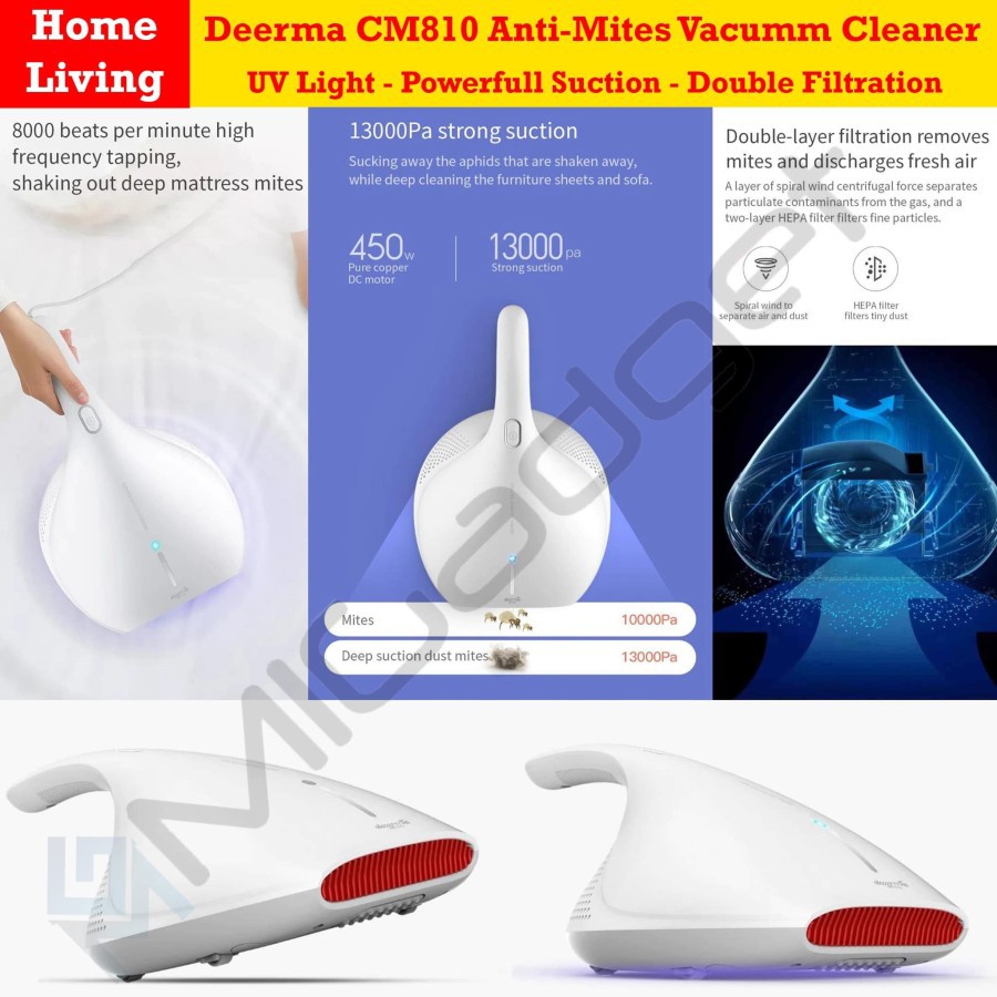 Deerma CM800 CM810 Vacuum Cleaner Dust Mite Penyedot Tungau