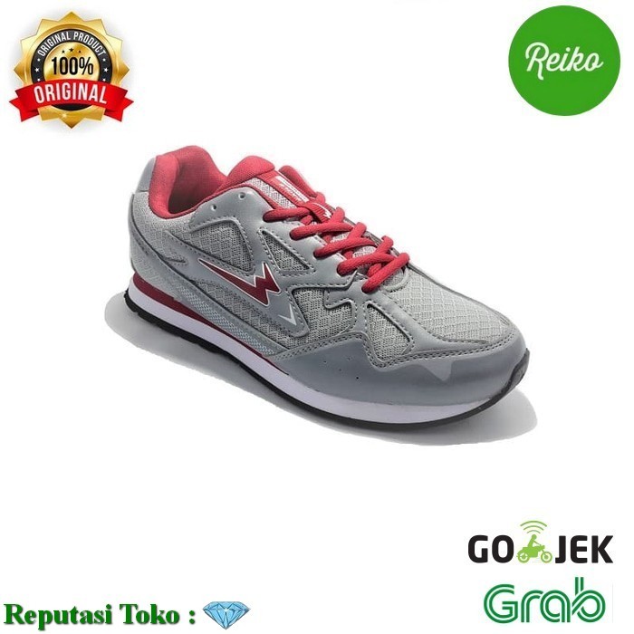 Murah | Sepatu Olahraga Eagle "Aero" Running / Lari 100% ORIGINAL - Grey Blue 38 keren