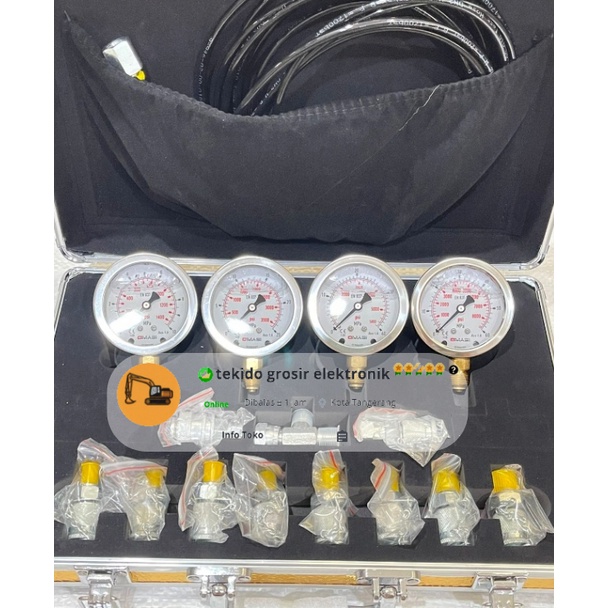 Pressure Gauge 4 Mata - Hydraulic Pressure Gauge
