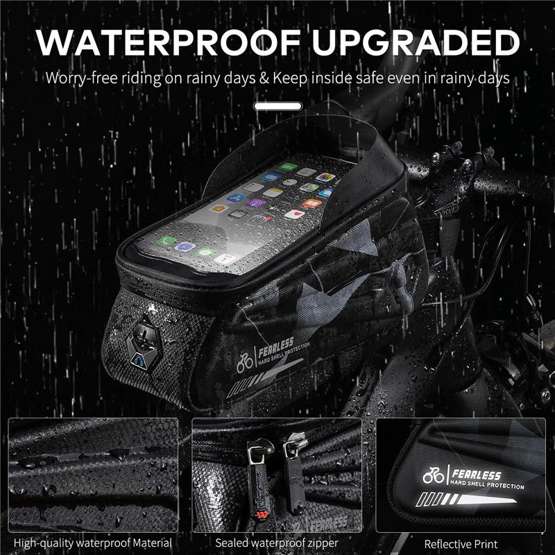 West Biking Tas Sepeda Waterproof Smartphone 7 Inch - YP0707235 - Black