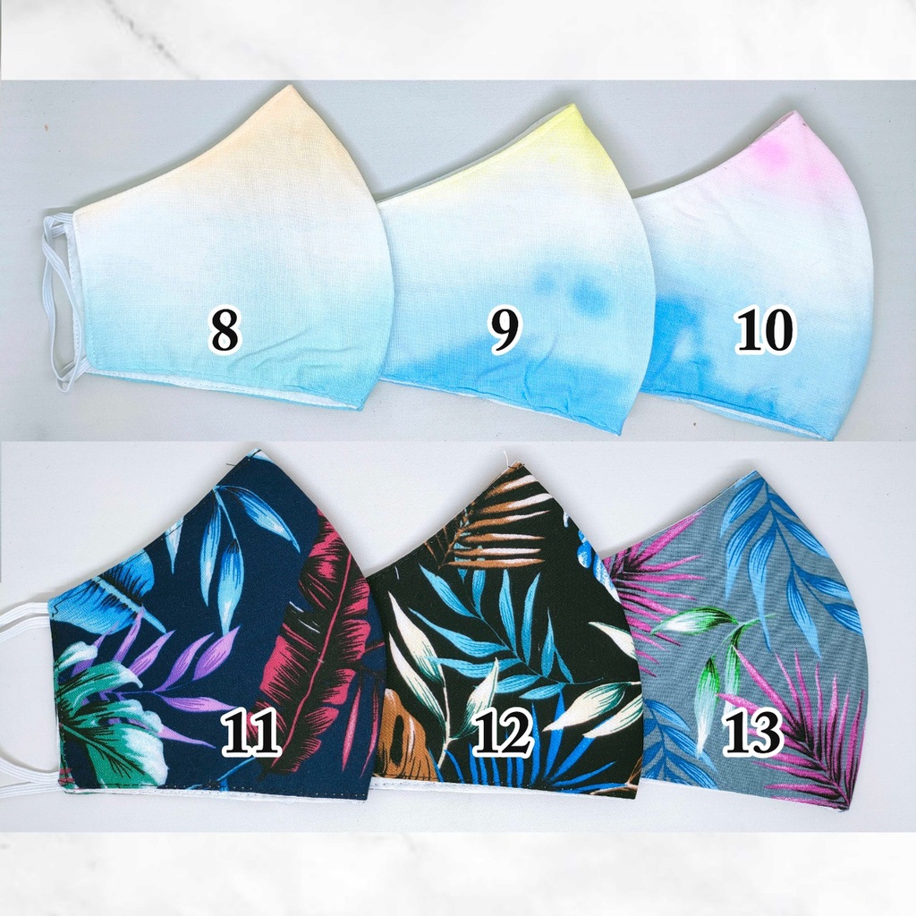Masker 3 Ply Kain Motif 3 Lapis Earloop Dewasa