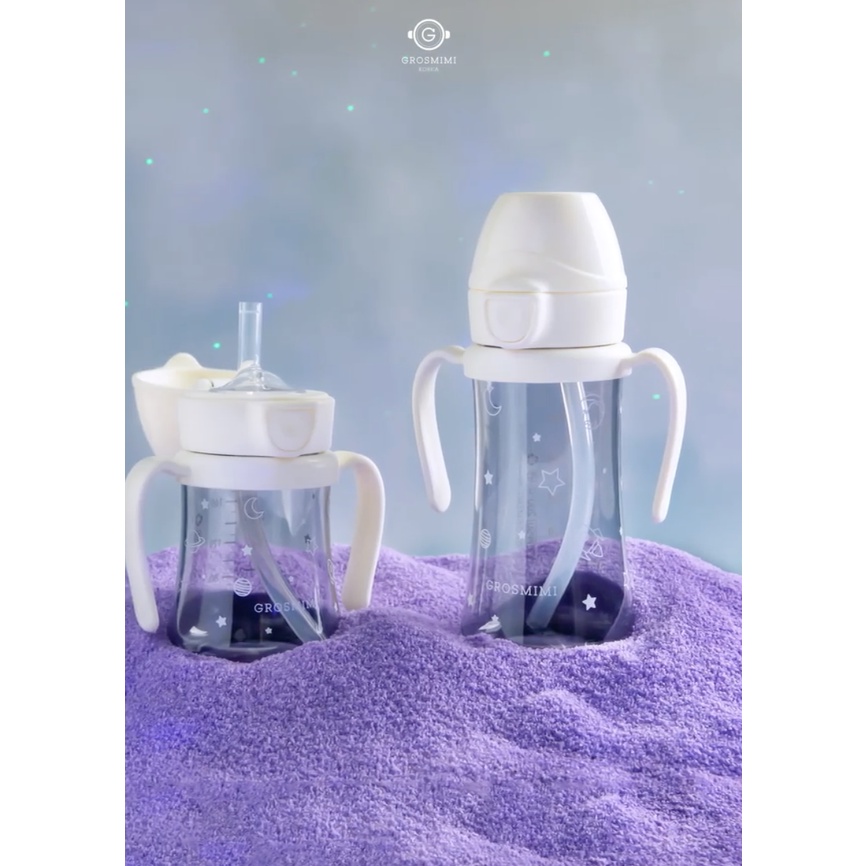 Grosmimi Straw Cup Ocean &amp; Space Edition - Baby Bottle Sedotan Botol Minum Anak Bayi Dengan Handle Pegangan