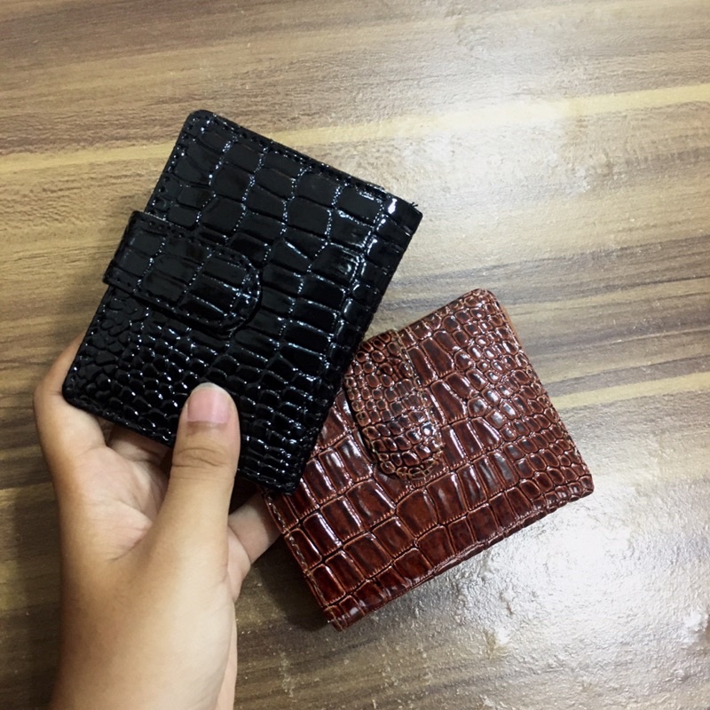 Dompet kartu kancing 2 slot kartu 14 ada slot uang Kertas Murah Import Wanita Pria THR