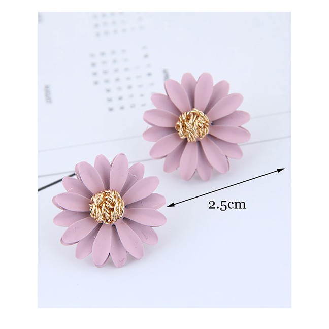 LRC Anting Tusuk Fashion Metal Flower Earrings A578XX