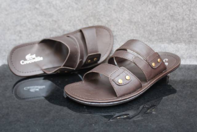 Sendal Pria Slide Kickers Urban Bahan Kulit Santai Nyaman Jalan NgemalL HangOut Kekinian Semi Formal