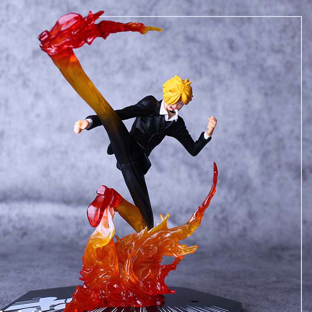 Lanfy Mainan Action Figure Anime Monkey D Luffy Sanji Bahan Pvc Untuk Dekorasi Meja