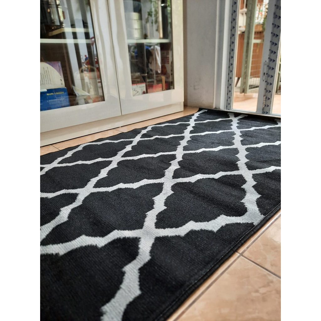 MAROC Karpet Lantai 100x150 Midnight Monokrom - MIDNIGHT 13-4