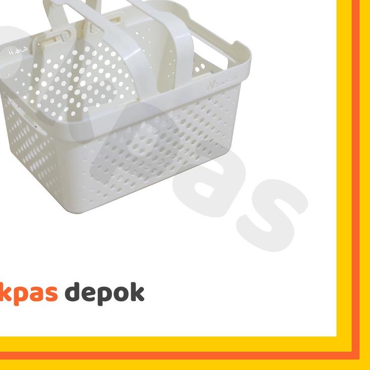 ♥ Keranjang Segi Luxio L Plastik Keranjang Serbaguna Hawaii 5764 ◄