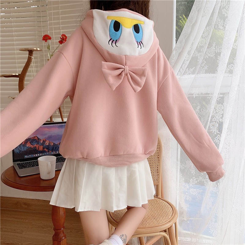[littlecrab] Hoodie Oversize Korea Daisy Duck Bigsize Topi Pita Lucu Hoodie Unisex Korean Style