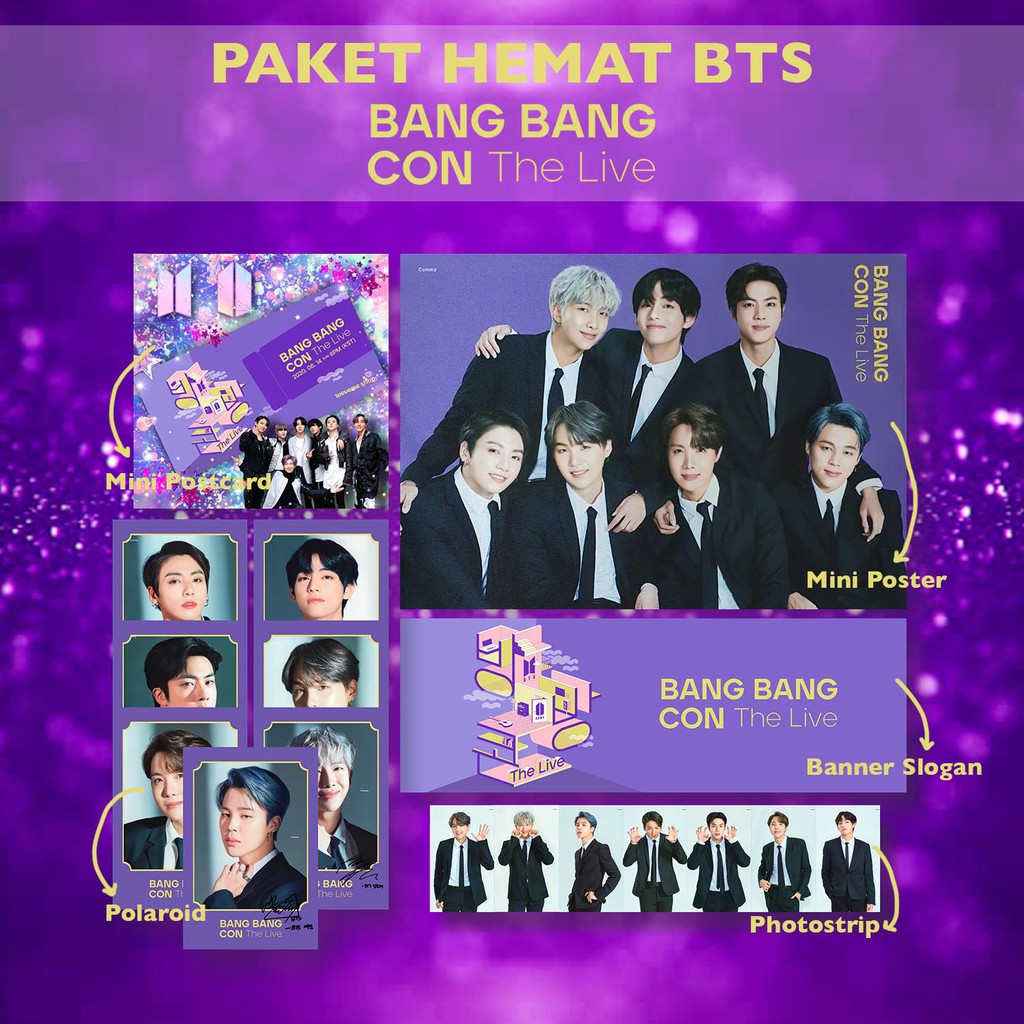 PAKET BTS BANG BANG CON THE LIVE 2020 MERCHANDISE