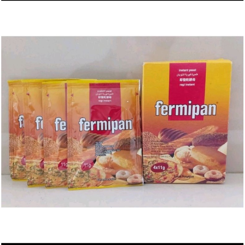 

Fermipan/Ragi Instan 4x11 gram fernipan kemasan 1 sachet