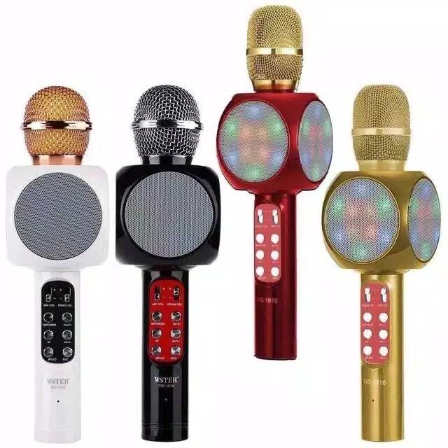 Mic bluetooth WS 1618  karaoke portable wireles