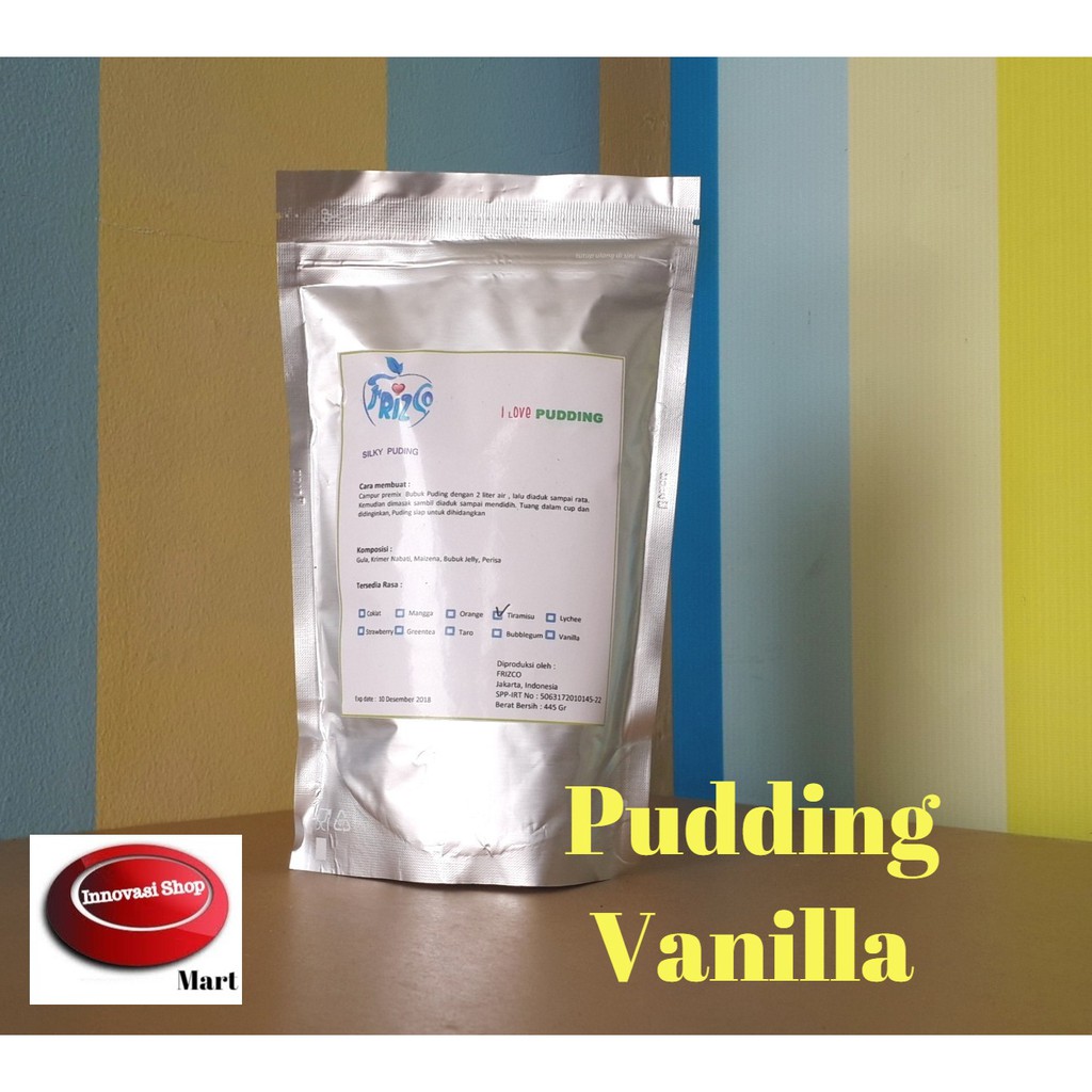 

VANILLA Pudding FRIZCO SILKY 445gr Podeng sutra Moiaa VANILA PUYO bubuk tepung serbuk puding instan premix