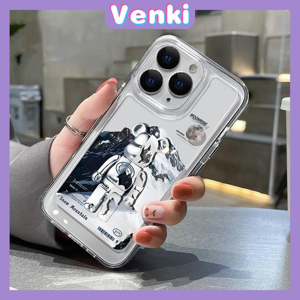 iPhone Case HD Acrylic Hard Case High Clear Metal Button Protection Camera Shockproof Iceberg Bear Compatible with iPhone 14 Pro Max 14 Plus 13 Pro Max 12 Pro Max 11 XR 7Plus