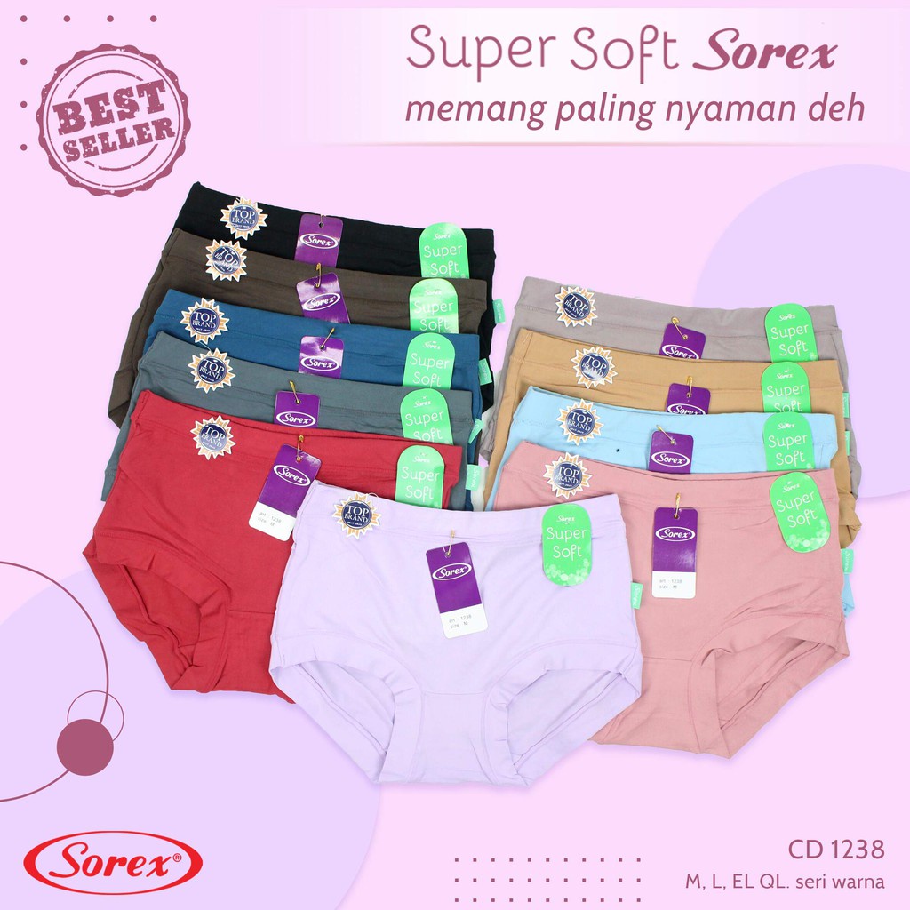 CD Sorex 1238 Super Soft Celana Dalam Wanita Halus Lembut Nyaman Sorex Asli