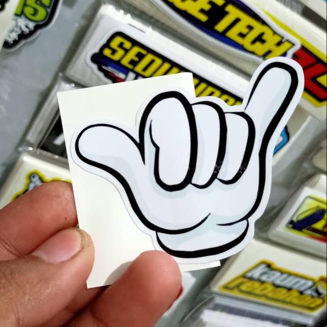 

Sticker printing TANGAN PUTIH METAL