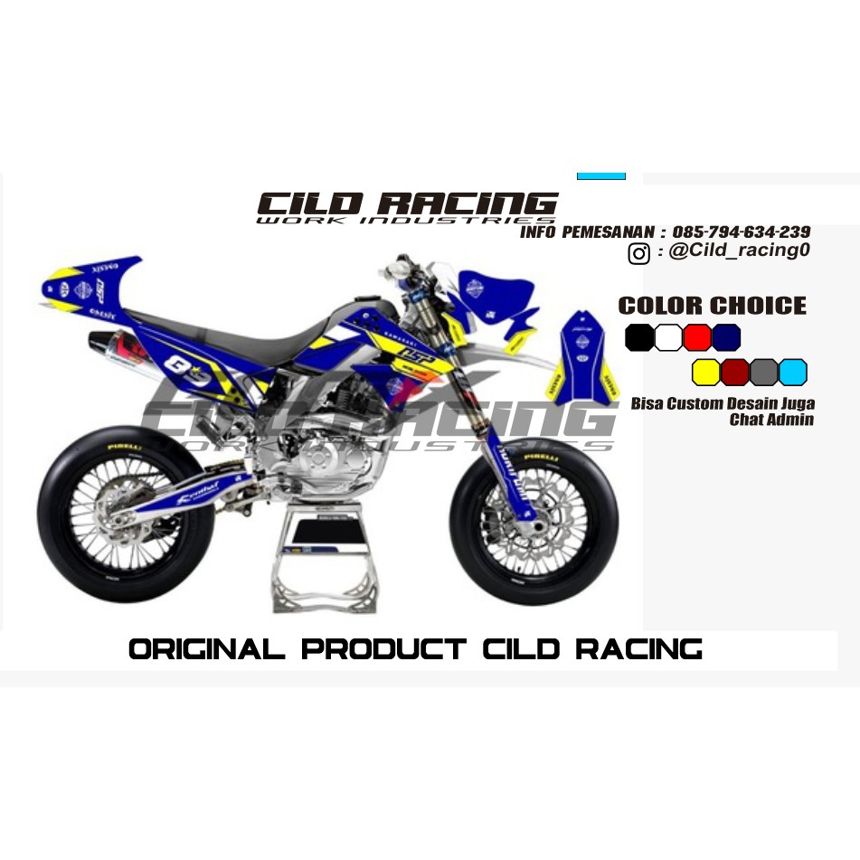 DECAL KLX 150 S - DATRACKER - GORDON - KLX BF DESIGN CUSTOM
